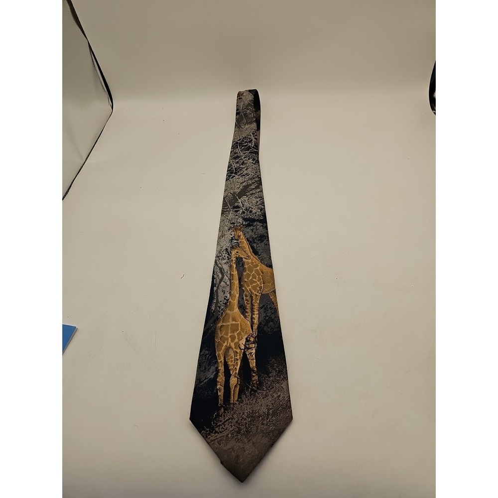 Animal Kingdom Vintage Men's Tie with Giraffes - Beautiful Artwork / Rich Colors